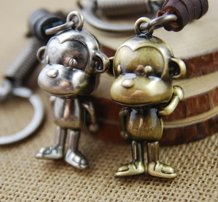 Брелок обезьяна ретро с подвеской на талии милый брелок для ключей женщин llaveros