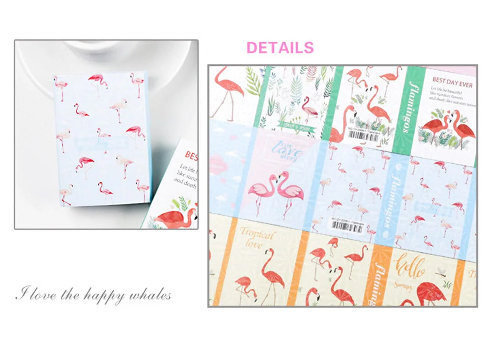 Фламинго memo pad Kawaii 6 складные бумажные стикеры для планирования наклейки блокноты креативные Канцтовары офисный школьный принадлежности