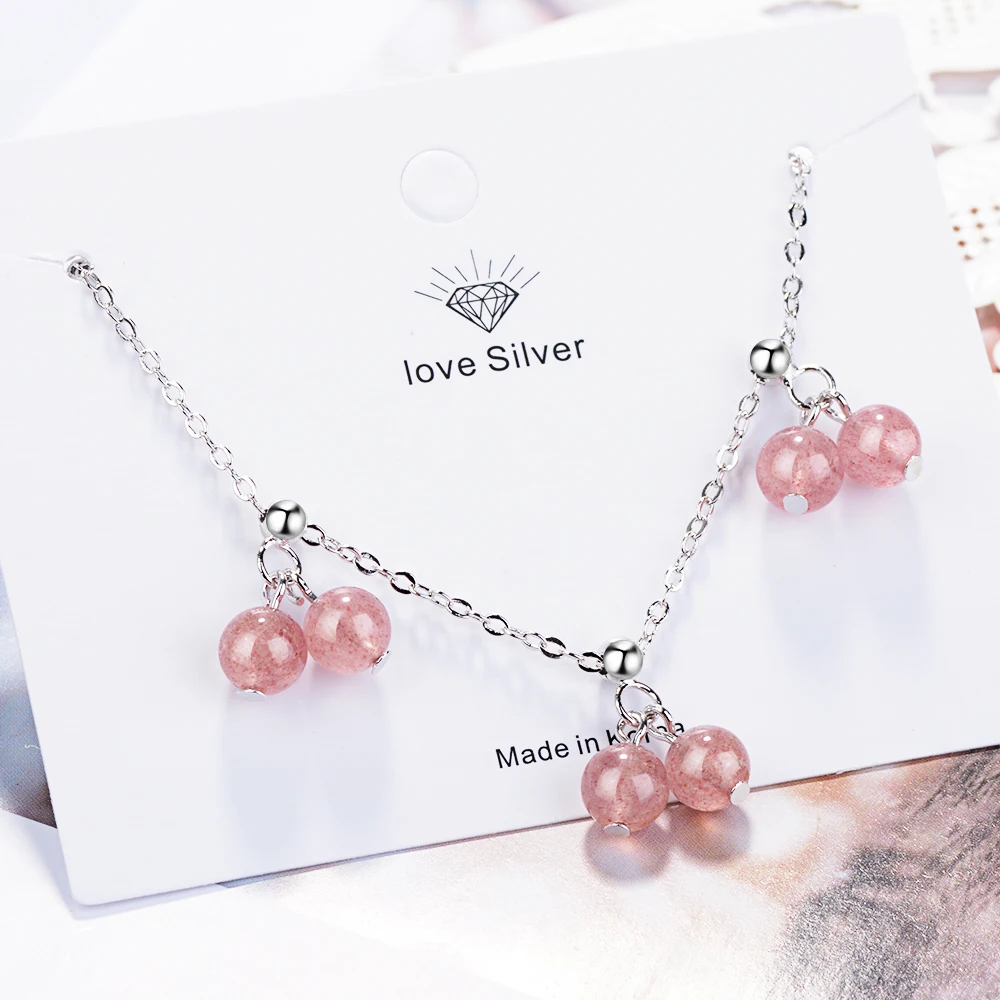Chereda Women Strawberry Crystal Bracelet For Simple Round Chain Bangle Elegant Jewelry Fine Party Accessories Bracelets | Украшения и