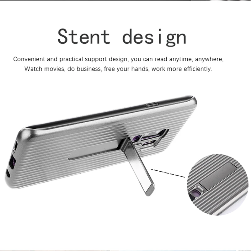 Anti-Shock Magnetic Back Cover for Samsung Galaxy S9 Plus Case Luxury 360 Shockproof Kickstand |