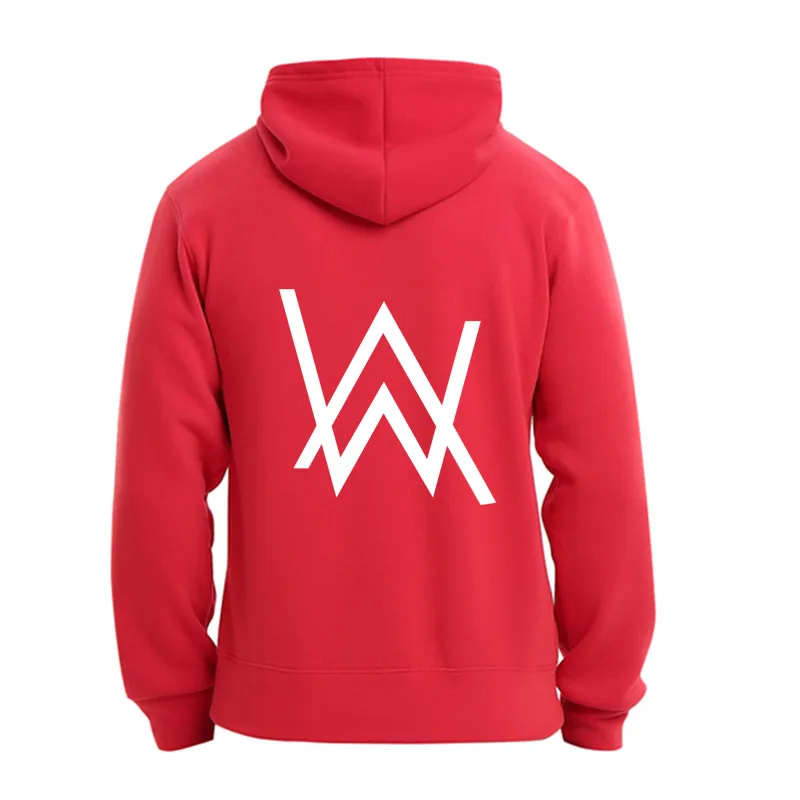 Зимняя флисовая толстовка с капюшоном Alan Walker мужская принтом в стиле хип-хоп