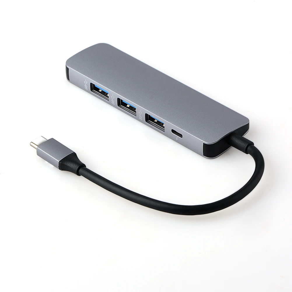 5 в 1 концентратор Usb Type C Алюминиевый сплав 3 0 хаб порт адаптер Компьютерные