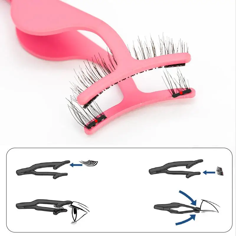 С магнитным натуральным магнитом накладные 3 ресницы тусклые applicator 24P магнитные