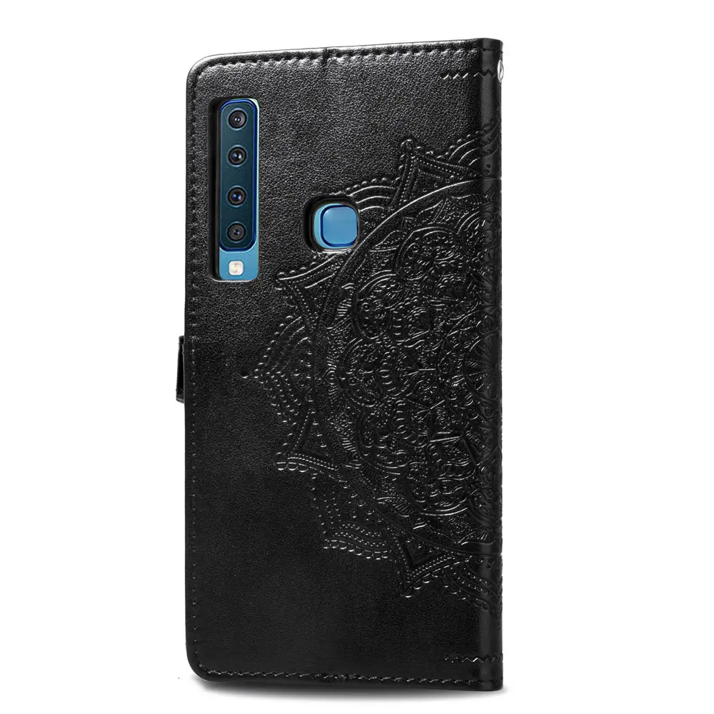 3D чехол кошелек из искусственной кожи с цветком Datura для Samsung Galaxy A9 2018 книжка A920 A920F