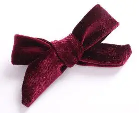 wine red Новое поступление, детские бархатные заколки с бантом для волос, модные заколки для девочек, милые аксессуары для волос в Корейском стиле, милые головные уборы - Цвет: wine red