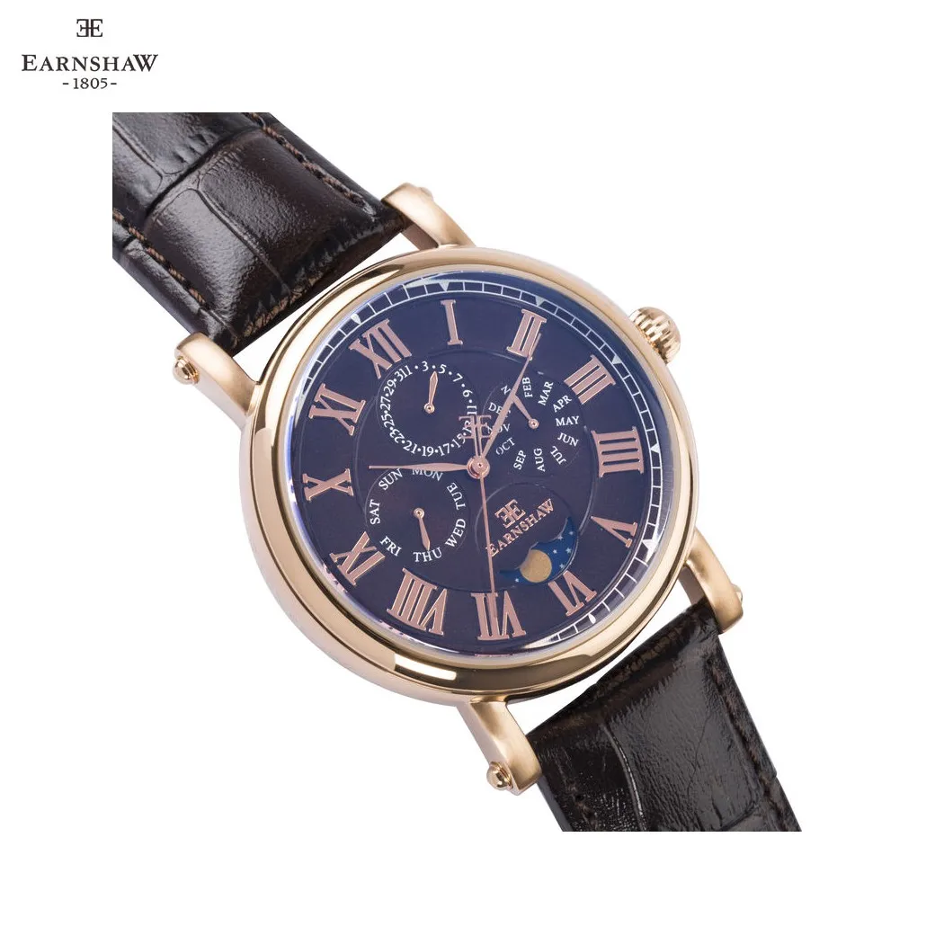 Наручные часы Earnshaw мужские кварцевые на кожаном ремешке |