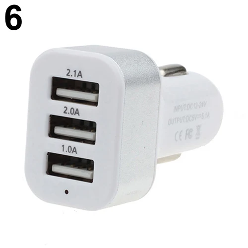 Универсальный светодиодный индикатор с 3 портами USB для быстрой зарядки iPhone Samsung