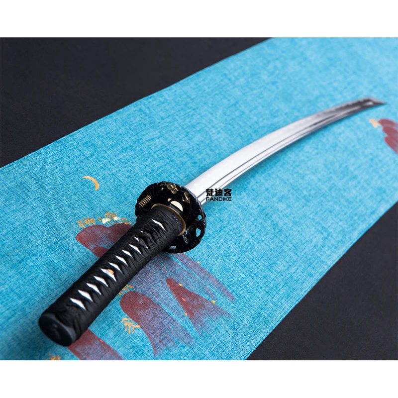 Tsuba углеродистая сталь японский катана самурайский острый меч может отрезать дерево высокая 1060 углеродистая сталь нож для фигурного катания дракона настоящий Катана swor