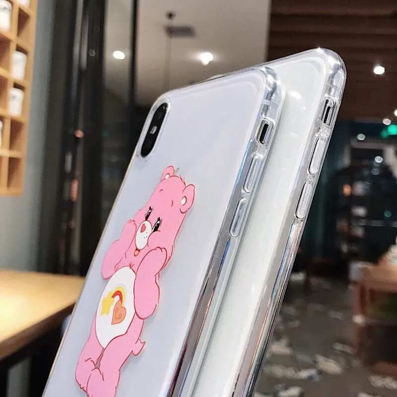 Мультфильм Care Bears Мягкий силиконовый чехол для iphone X XS MAX XR милый медведь Прозрачный чехол для телефона для iphone 6 6s 7 8plus кейс на заднюю панель