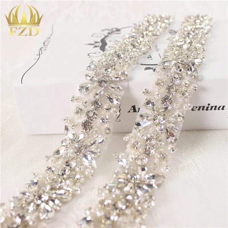 (10 ярдов) оптовая продажа 1 ярд ручной работы пришить на горячей фиксации бисером