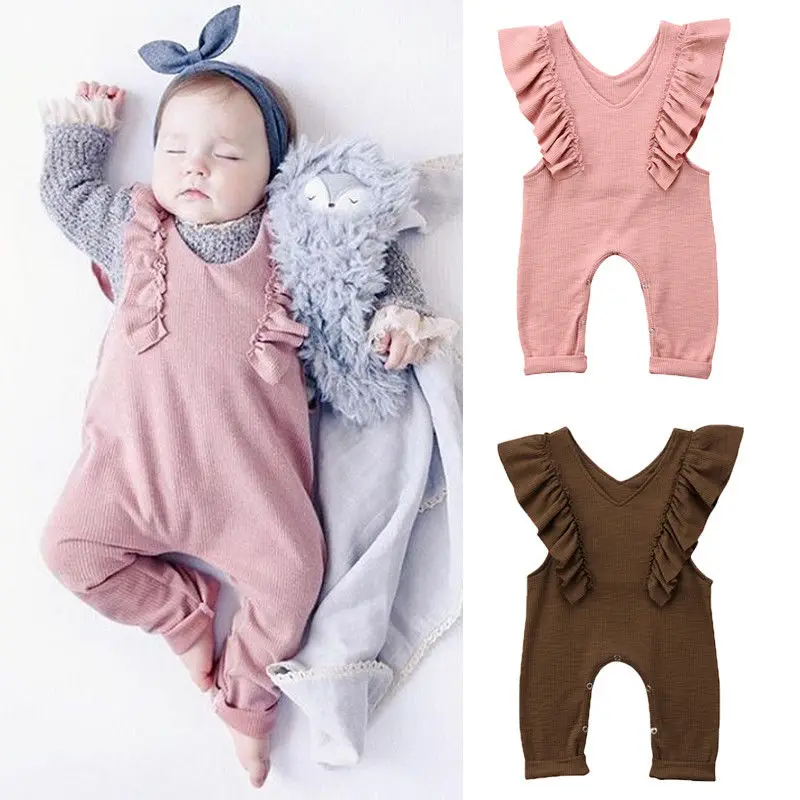 Детский летний комбинезон без рукавов с оборками|girls overalls|overalls girlsgirls overalls jumpsuits |