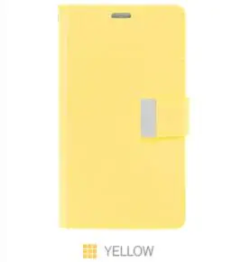 yellow Mercury GOOSPERY богатый Дневник кошелек чехол три раза для samsung Galaxy Note 8 9 10 S5 S6 S7 Edge 5 8 S8 S9 S10 Plus - Цвет: yellow