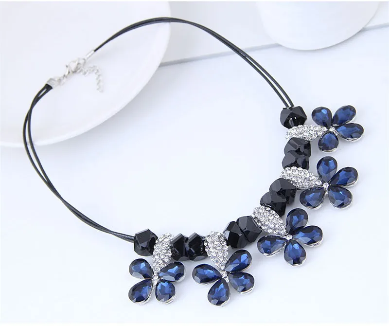 Kymyad колье женские ожерелья цветок ожерелье s &amp Подвески Bijoux Веревка Цепь
