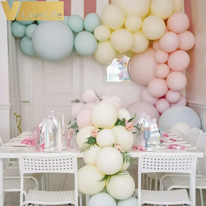 100pcs10inch сладкий Макарон воздушный шар леденцы цветной чистый латексный украшения