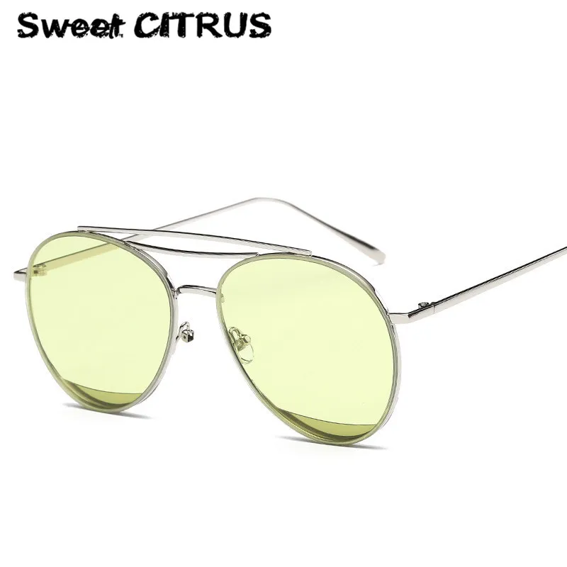 Сладкий цитрусовый 2017 новые популярные солнцезащитные очки женские Брендовая