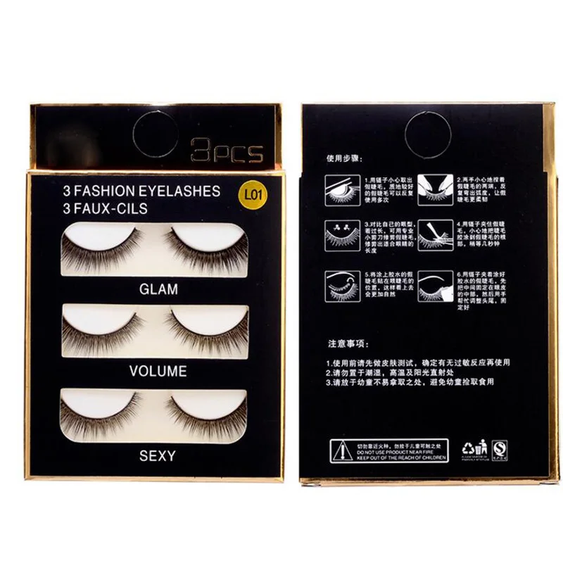 AddFavor False Eyelash Thick Cross Long Volume Eye Lashes Kit 3D Makeup Eyelashes for Extensions Make up Tools maquiagem 6 Pairs | Красота и