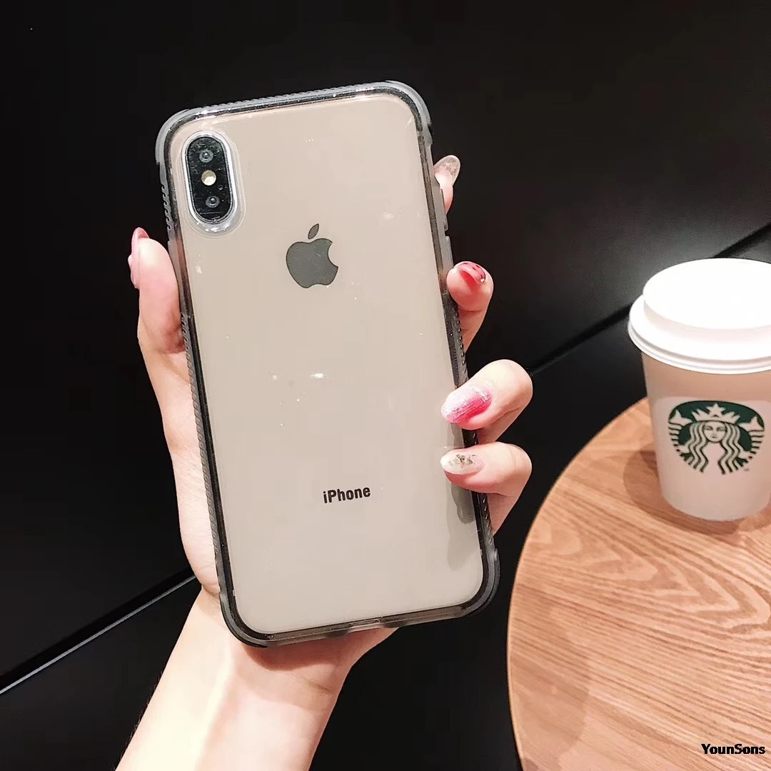 For iPhone X XS Max Soft Transparent TPU back case for 6 6S 7 8 Plus Anti Yellow Mobile Phone Cover coque |