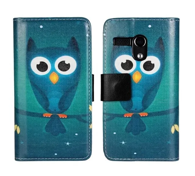 Бумажник симпатичные совы и жираф мультфильм новый бренд мода кожа флип стенд