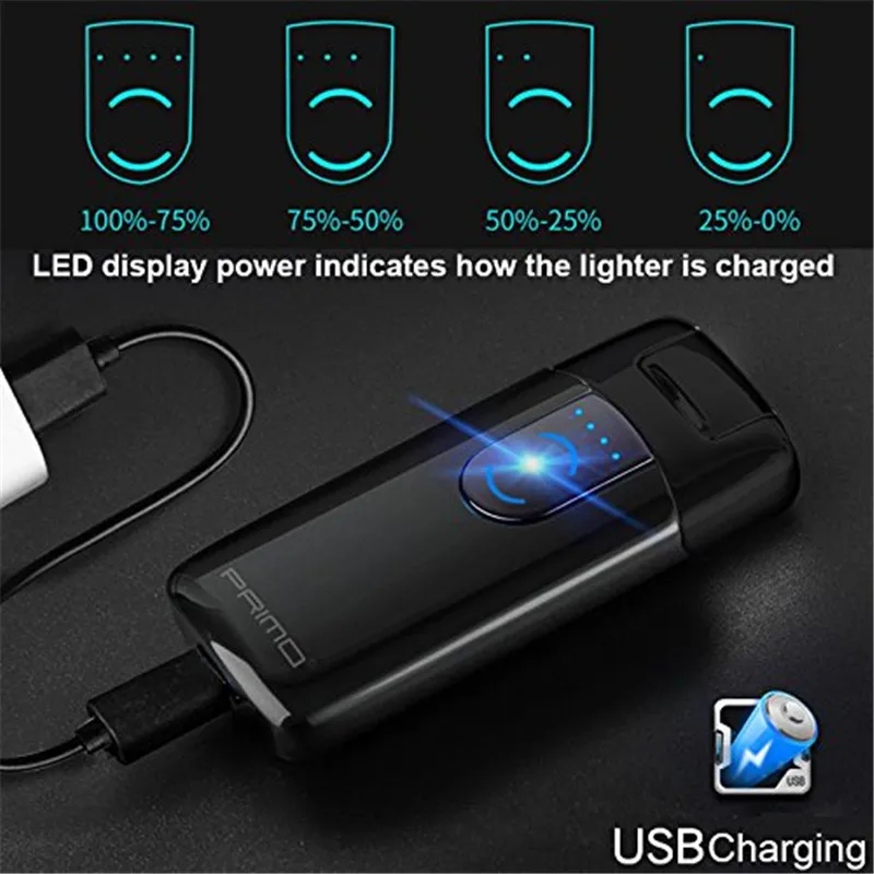 Ветрозащитная дуга Зажигалка Usb перезаряжаемая беспламенная электронная