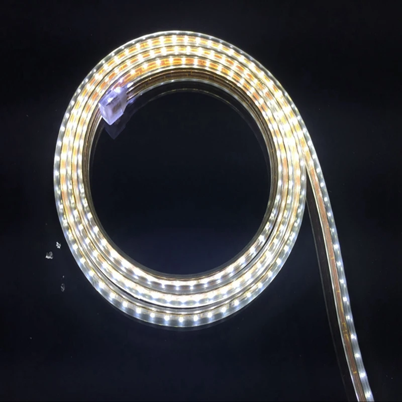 Kingoffer AC220V 120 Leds/m SMD 3014 Led Strip Lights Tape IP67 Waterproof +EU Power Plug Flexible Lighting for Home Party | Лампы и