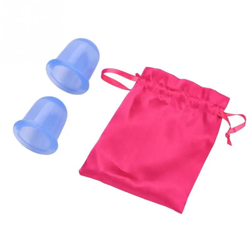 Blue 2PCs 2 шт. 4 шт./компл. силиконовый вакуумный массаж тела помощник антицеллюлитный анти-старения баночный массаж Наборы всасывания массажер для тела чашки банок - Цвет: Blue 2PCs
