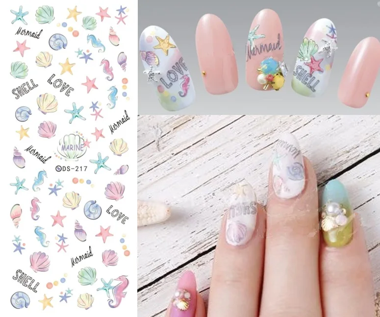 

Rocooart DS211-240 Winter Water Transfer Nails Art Sticker White Snowflake harajuku Nail Wraps Foil Sticker manicure stickers