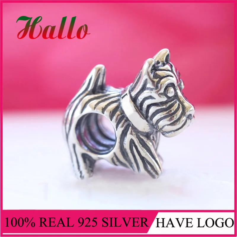 Joyas de plata 925 пробы Серебряный Скотти очаровательные бусины подходят