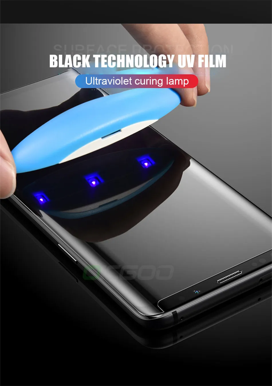 Ультрафиолет закаленное стекло для samsung Galaxy S10 S9 S8 Plus Note 9 8 100D полная жидкая Защита экрана для samsung S8 S9 S7 Edge стекло