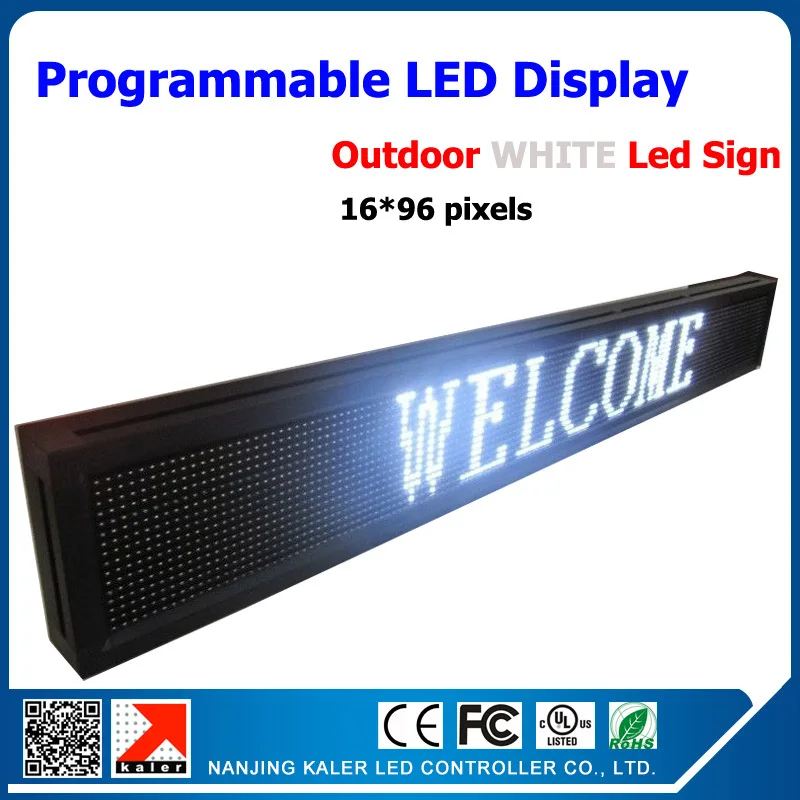 Светодиодный движущийся текстовый дисплей 16*96 точек белого цвета супер яркий