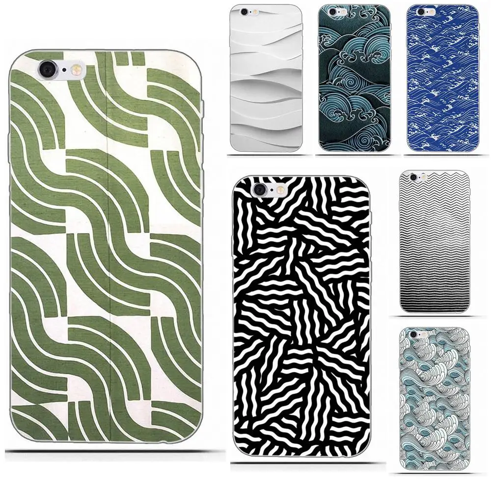 Wexoeq Wave Pattern For Galaxy Alpha Core Prime Note 4 5 8 S3 S4 S5 S6 S7 S8 S9 mini edge Plus Soft TPU Phone | Мобильные телефоны