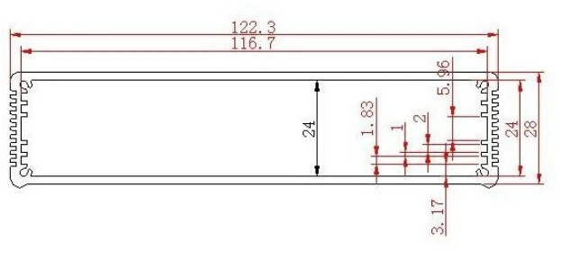 Анодированная Алюминиевая Экструзионная коробка для проектов сделай сам блок