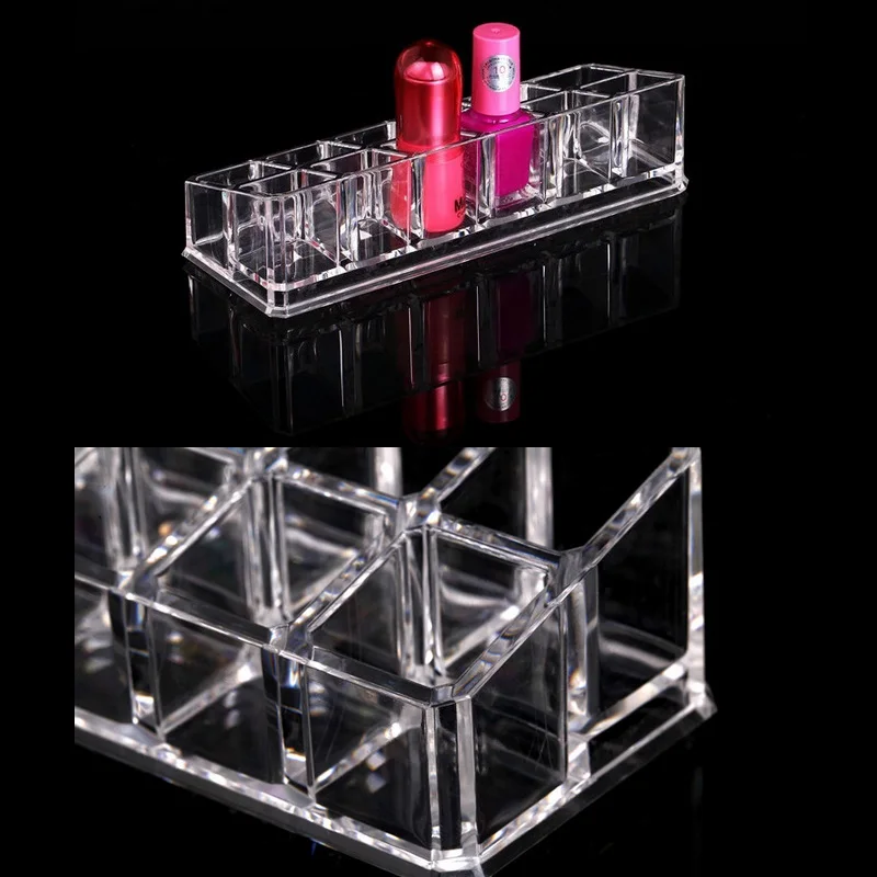 Пластиковый акриловый Органайзер для косметики 12 Ячеек|storage shelves|rack storagepolish rack |