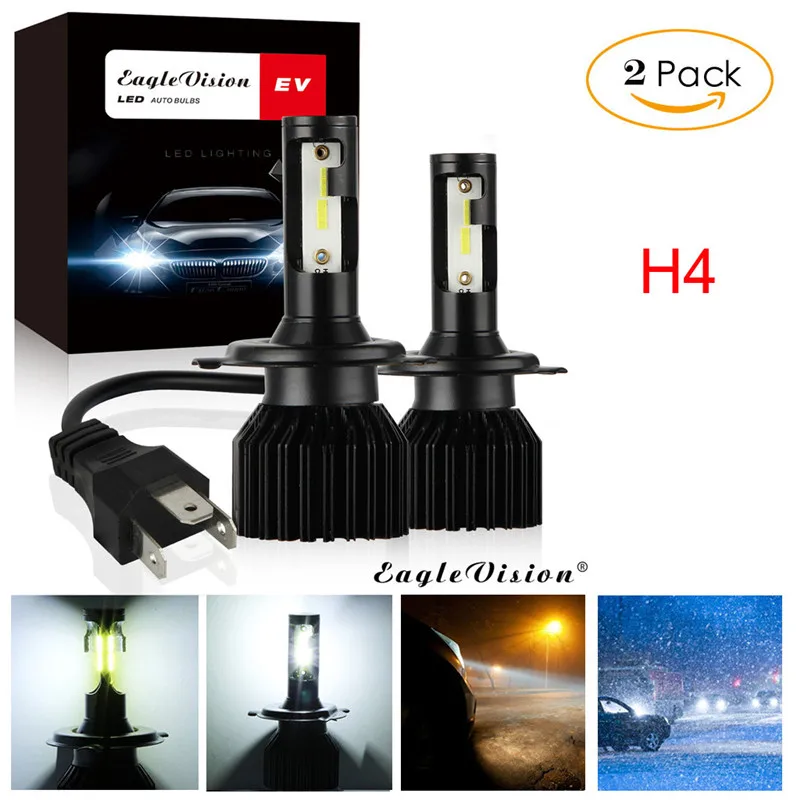 Kongyide автомобильный светильник 2 шт. H4 200W 30000LM светодиодный головной ламп Conversion Kit