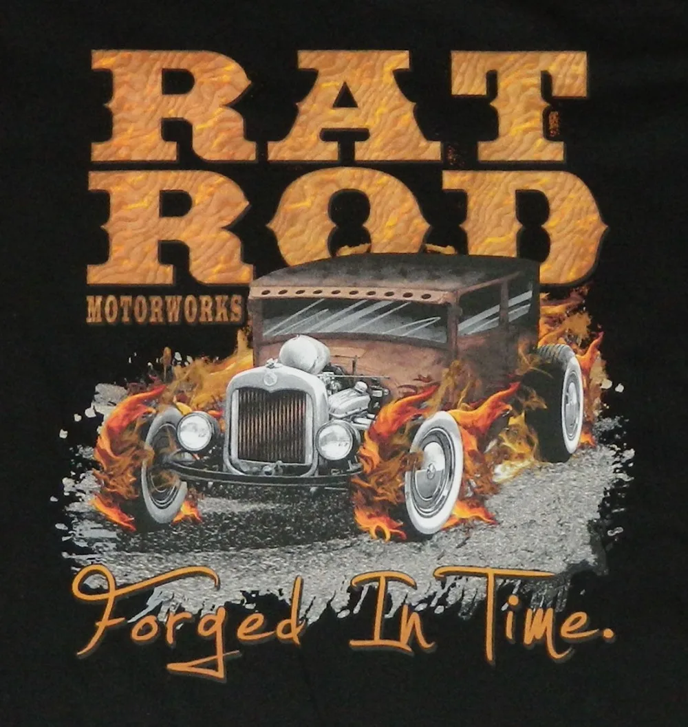 

Motorrad, Gearhead Tee-Shirt "Rat Rod Motorworks"Summer Style Fashion Short Sleeve Men Casual Tees Novelty T Shirts