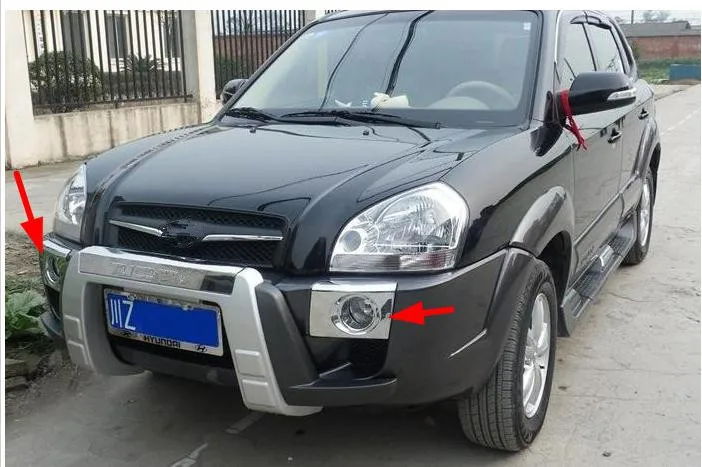Для hyundai Tucson 2004 2005 2006 2007-2010 2012 противотуманная фара рамка противотуманная фара крышка противотуманная фара украшение для pajero спортивные аксессуары