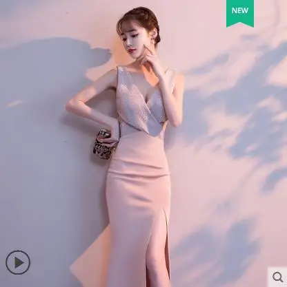 Женское длинное платье с рыбьим хвостом элегантное знаменитости|Женские платья|