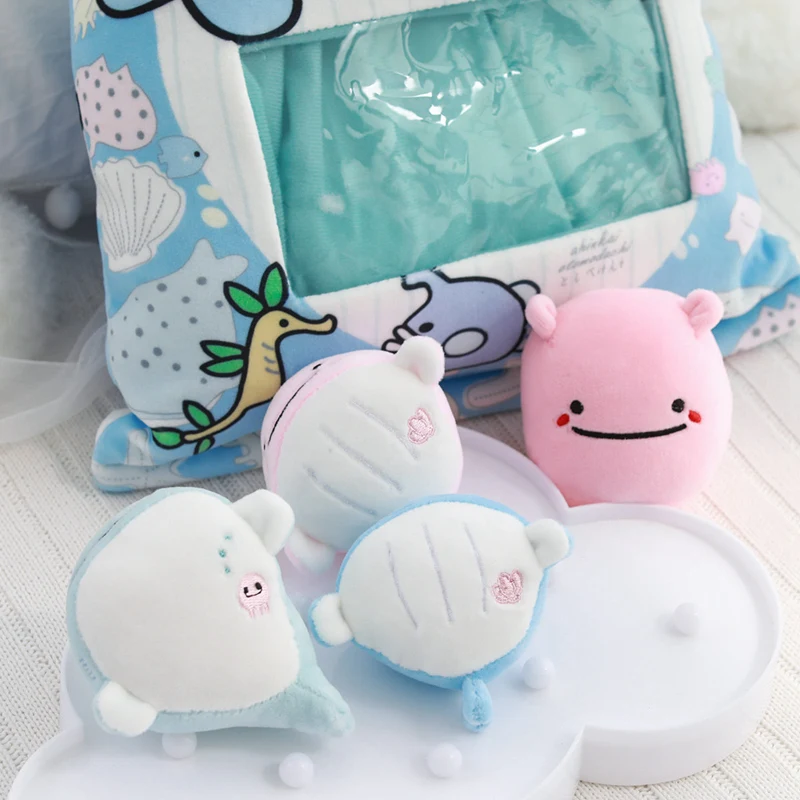 Kawaii пудинг 4 шт. КИТ плюшевый мешок для мячей снек игрушка мягкий мультфильм игрушечные Животные Кукла диван подушка Девочка Дети Детские подарки на день рождения