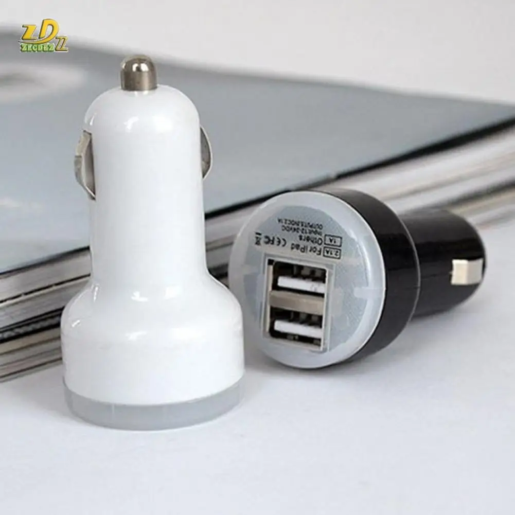 2 порта 2.1A 1A ниппель стиль Fat двойной USB Led Автомобильное зарядное устройство