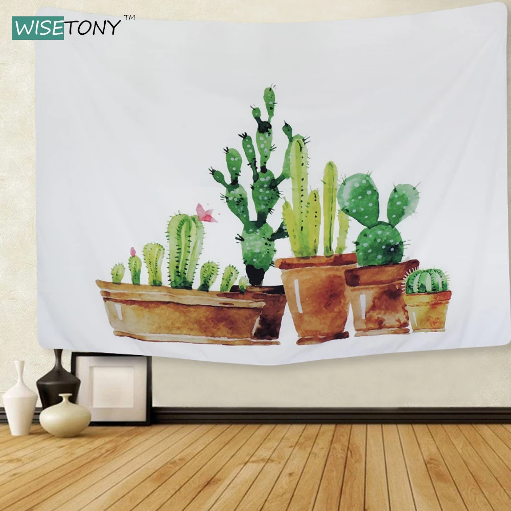 Фото WISETONY Cactus Tapestry 2 Size Mandala Wall Hanging Green Succulents 3D Flower Art Carpet Blanket Yoga Mat Decorative Home Deco Дом и сад WISETONY Cactus Tapestry 2 Size Mandala Wall Hanging Green Succulents 3D Flower Art Carpet Blanket Yoga Mat Decorative Home Deco Дом и сад