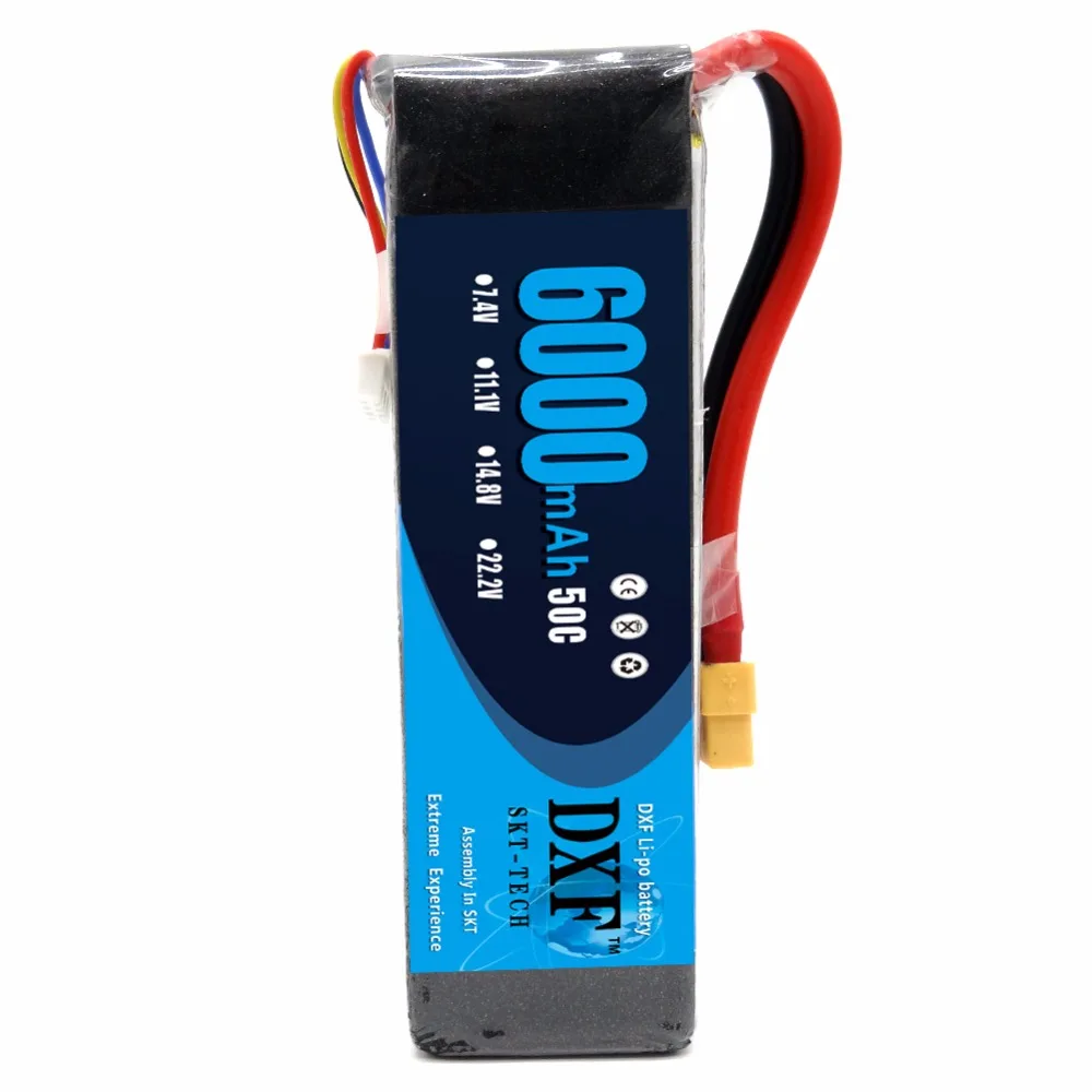DXF 3S 11.1V 6000mAh High Power 50C RC LiPo Battery with XT60 plug For DJI F450 Quadcopter Car Boat Truck Helicopter Airplane | Игрушки и
