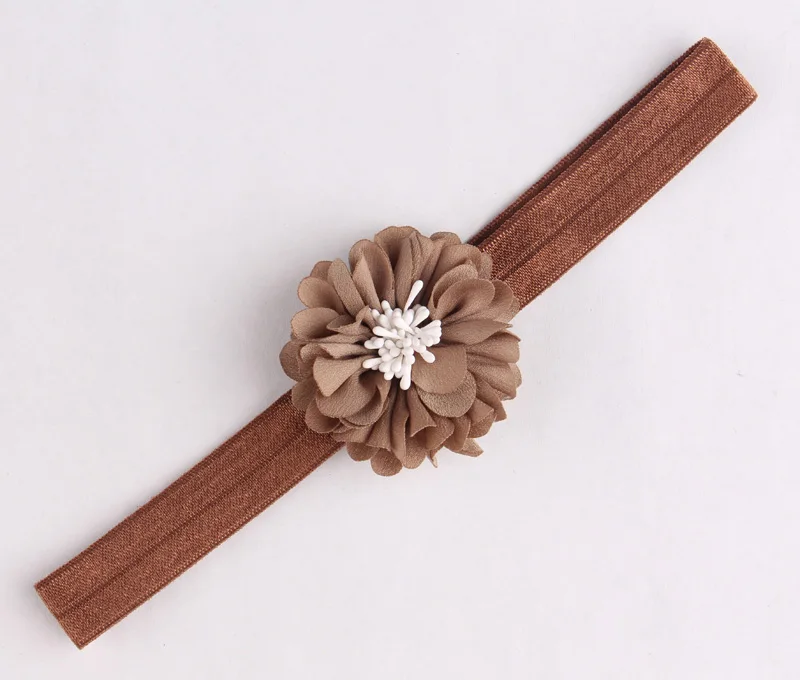 (4 шт./лот) Детские повязки на голову с 2 ''складными матовыми цветами