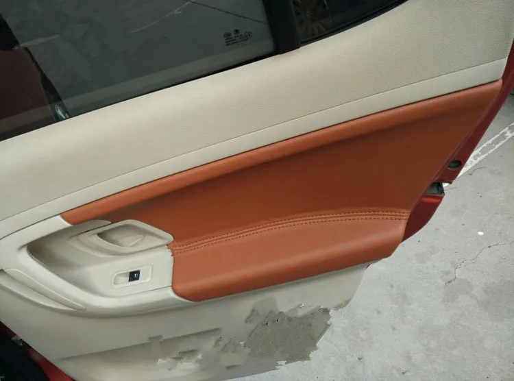 4PCS DIY Good Quality Microfibre Leather Interior Door Panel Armrest Cover For Skoda Fabia 2008 09 10 11 12 13 2014 AB163 | Автомобили и