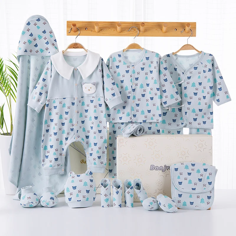 Cartoon Newborn Clothes Baby Gift Set Cotton New Born Girl Boy Infant Clothing Outfit No Box | Детская одежда и обувь