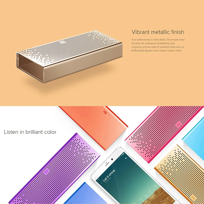 Оригинальный Xiaomi mi Bluetooth Динамик Беспроводной стерео ni Портативный MP3 плеер