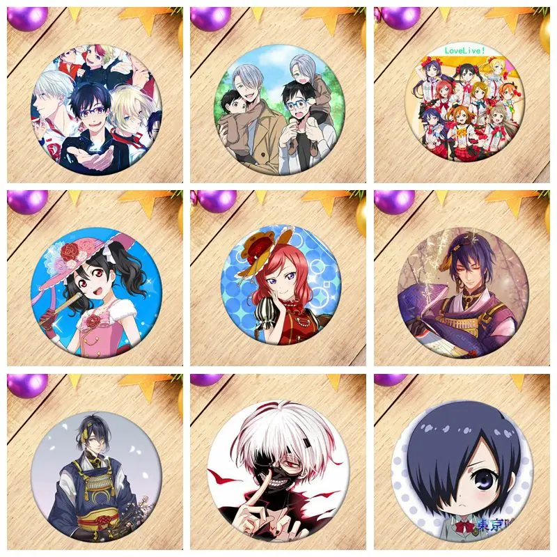 Распродажа 1 шт. брошь Yuri on ice Love live значок косплея Touken Ranbu булавки Токийский Гуль