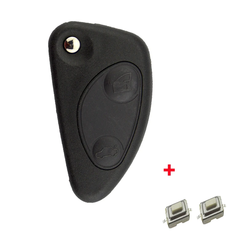 2 Buttons OkeyTech 2/3 Кнопка стиль Замена дистанционный ключ для автомобиля в виде ракушки для Alfa Romeo 147/156/166 GT флип складывающийся чехол для ключей Микро Переключатель - Количество кнопок: 2 Buttons