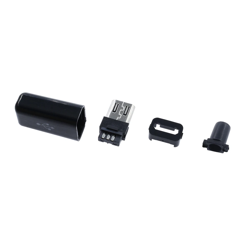 10 шт./компл. 4 в 1 DIY Micro USB Мужской коннектор тип сварки 5 контактный разъем с