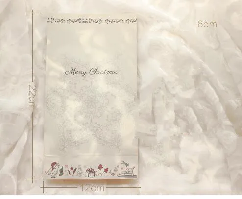 

New Arrive Kraft Paper Bag Merry Christmas Gift Bags Party Lolly Favour Bowknot Wedding Packaging 22x12x6cm