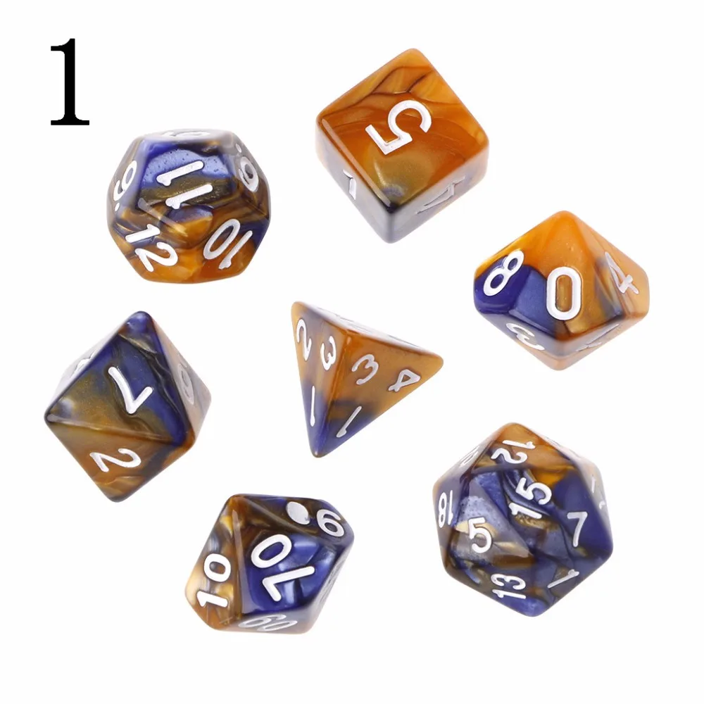 

7pcs/Set Acrylic Polyhedral Dice For TRPG Board Game Dungeons And Dragons D4-D20