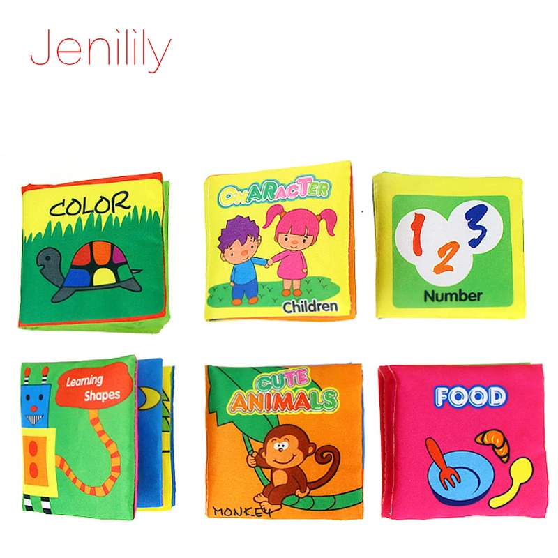 6 pcs/set Children's Books Soft Cloth Baby Intelligence Development Infant Rattle Toys Educational Book for kids | Игрушки и хобби
